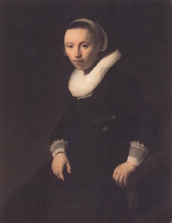 REMBRANDT Harmenszoon van Rijn Portrait of a young woman seated (mk33) oil painting image